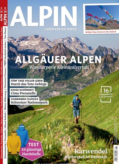 Titelbild der Ausgabe 6/2025 von ALPIN. Diese Zeitschrift und viele weitere Sportmagazine als Abo oder epaper bei United Kiosk online kaufen.