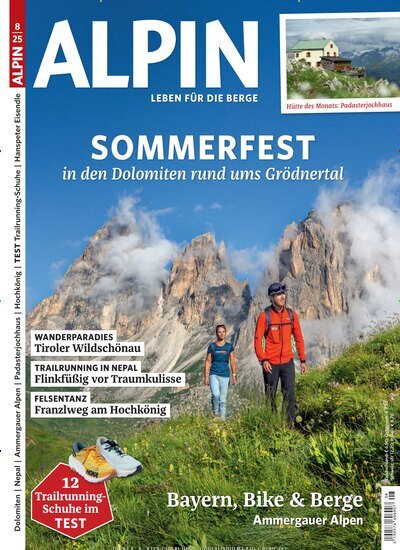 Titelbild der Ausgabe 8/2025 von ALPIN. Diese Zeitschrift und viele weitere Sportmagazine als Abo oder epaper bei United Kiosk online kaufen.