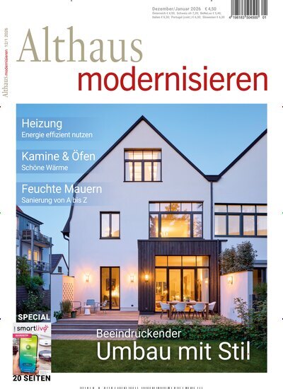 Titelbild der Ausgabe 1/2026 von Althaus modernisieren. Diese Zeitschrift und viele weitere Gartenzeitschriften und Wohnzeitschriften als Abo oder epaper bei United Kiosk online kaufen.