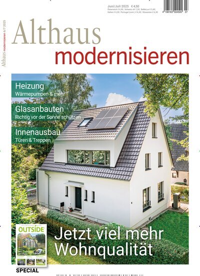 Titelbild der Ausgabe 7/2025 von Althaus modernisieren. Diese Zeitschrift und viele weitere Gartenzeitschriften und Wohnzeitschriften als Abo oder epaper bei United Kiosk online kaufen.