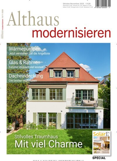 Titelbild der Ausgabe 11/2025 von Althaus modernisieren. Diese Zeitschrift und viele weitere Gartenzeitschriften und Wohnzeitschriften als Abo oder epaper bei United Kiosk online kaufen.