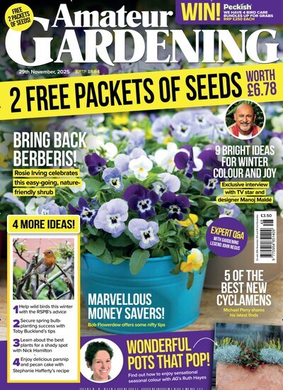 Titelbild der Ausgabe 24/2025 von Amateur Gardening. Diese Zeitschrift und viele weitere Gartenzeitschriften und Wohnzeitschriften als Abo oder epaper bei United Kiosk online kaufen.