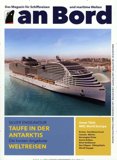 Titelbild der Ausgabe 4/2022 von An Bord. Diese Zeitschrift und viele weitere Reisemagazine, Freizeitmagazine und Wissensmagazine als Abo oder epaper bei United Kiosk online kaufen.