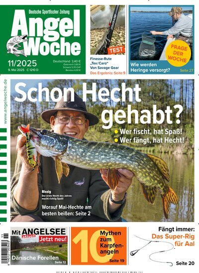 Titelbild der Ausgabe 11/2025 von AngelWoche. Diese Zeitschrift und viele weitere Sportmagazine als Abo oder epaper bei United Kiosk online kaufen.