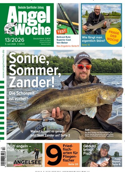 Titelbild der Ausgabe 13/2026 von AngelWoche. Diese Zeitschrift und viele weitere Sportmagazine als Abo oder epaper bei United Kiosk online kaufen.