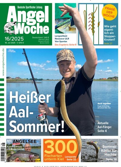 Titelbild der Ausgabe 16/2025 von AngelWoche. Diese Zeitschrift und viele weitere Sportmagazine als Abo oder epaper bei United Kiosk online kaufen.