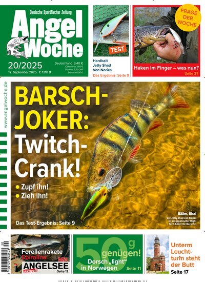 Titelbild der Ausgabe 20/2025 von AngelWoche. Diese Zeitschrift und viele weitere Sportmagazine als Abo oder epaper bei United Kiosk online kaufen.