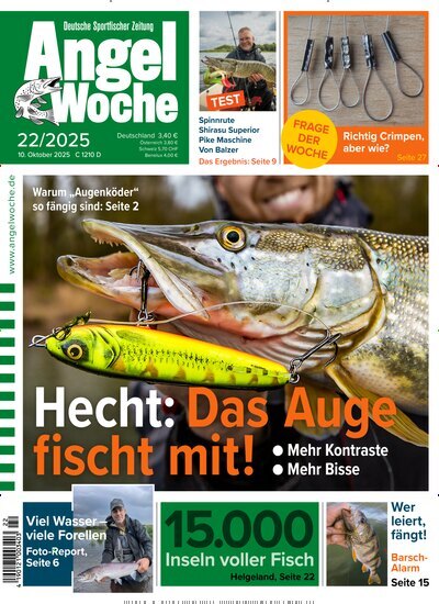 Titelbild der Ausgabe 22/2025 von AngelWoche. Diese Zeitschrift und viele weitere Sportmagazine als Abo oder epaper bei United Kiosk online kaufen.