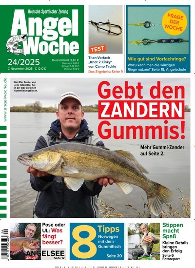 Titelbild der Ausgabe 24/2025 von AngelWoche. Diese Zeitschrift und viele weitere Sportmagazine als Abo oder epaper bei United Kiosk online kaufen.