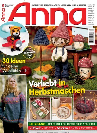 Titelbild der Ausgabe 9/2026 von Anna. Diese Zeitschrift und viele weitere Modemagazine und DIY-Magazine als Abo oder epaper bei United Kiosk online kaufen.