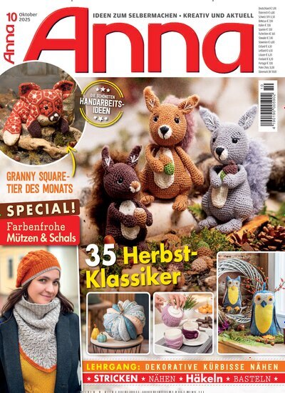 Titelbild der Ausgabe 10/2025 von Anna. Diese Zeitschrift und viele weitere Modemagazine und DIY-Magazine als Abo oder epaper bei United Kiosk online kaufen.