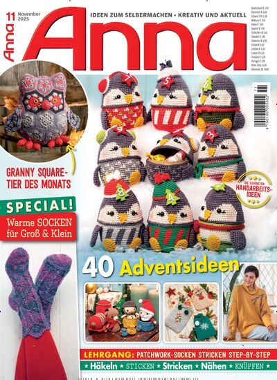 Titelbild der Ausgabe 11/2025 von Anna. Diese Zeitschrift und viele weitere Modemagazine und DIY-Magazine als Abo oder epaper bei United Kiosk online kaufen.