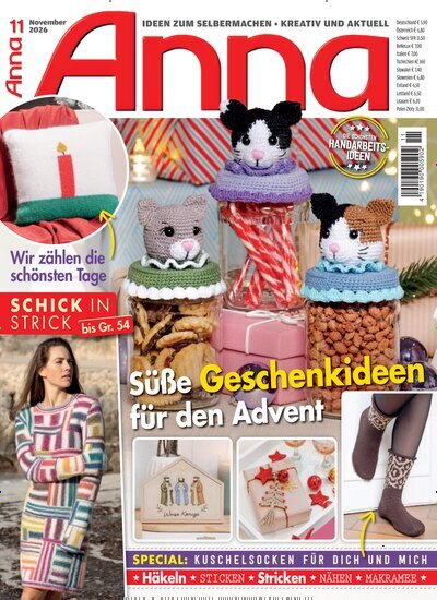 Titelbild der Ausgabe 11/2026 von Anna. Diese Zeitschrift und viele weitere Modemagazine und DIY-Magazine als Abo oder epaper bei United Kiosk online kaufen.