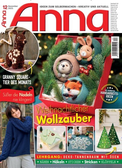 Titelbild der Ausgabe 12/2025 von Anna. Diese Zeitschrift und viele weitere Modemagazine und DIY-Magazine als Abo oder epaper bei United Kiosk online kaufen.