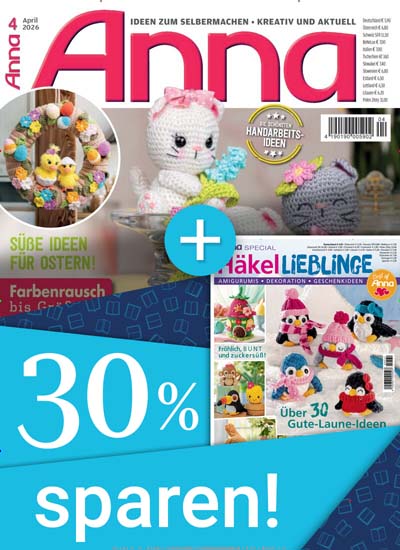 Titelbild der Ausgabe 4/2026 von Anna Zeitschriften Bundle. Diese Zeitschrift und viele weitere Modemagazine und DIY-Magazine als Abo oder epaper bei United Kiosk online kaufen.