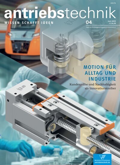 Titelbild der Ausgabe 4/2025 von antriebstechnik. Diese Zeitschrift und viele weitere Industriemagazine und Handwerkmagazine als Abo oder epaper bei United Kiosk online kaufen.