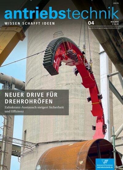 Titelbild der Ausgabe 4/2026 von antriebstechnik. Diese Zeitschrift und viele weitere Industriemagazine und Handwerkmagazine als Abo oder epaper bei United Kiosk online kaufen.