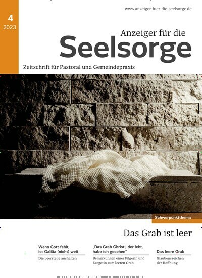Titelbild der Ausgabe 4/2023 von Anzeiger für die Seelsorge. Diese Zeitschrift und viele weitere Kunstmagazine und Kulturmagazine als Abo oder epaper bei United Kiosk online kaufen.
