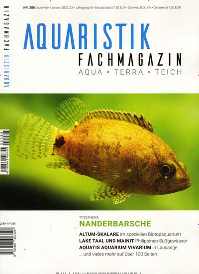 Titelbild der Ausgabe 288/2022 von Aquaristik-Fachmagazin. Diese Zeitschrift und viele weitere Elternzeitschriften und Tierzeitschriften als Abo oder epaper bei United Kiosk online kaufen.