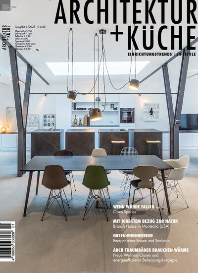 Titelbild der Ausgabe 1/2023 von Architektur + Küche. Diese Zeitschrift und viele weitere Gartenzeitschriften und Wohnzeitschriften als Abo oder epaper bei United Kiosk online kaufen.