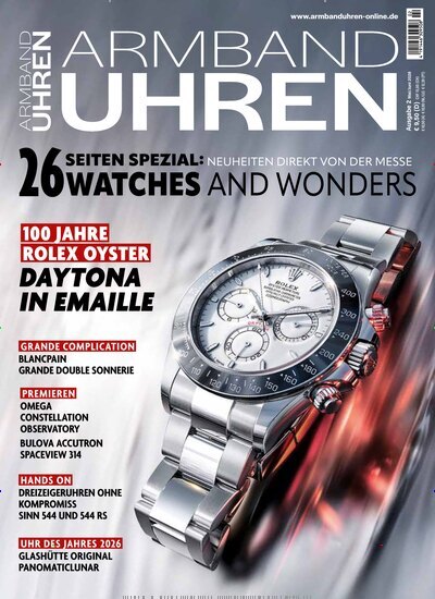 Titelbild der Ausgabe 2/2026 von Armbanduhren. Diese Zeitschrift und viele weitere Reisemagazine, Freizeitmagazine und Wissensmagazine als Abo oder epaper bei United Kiosk online kaufen.