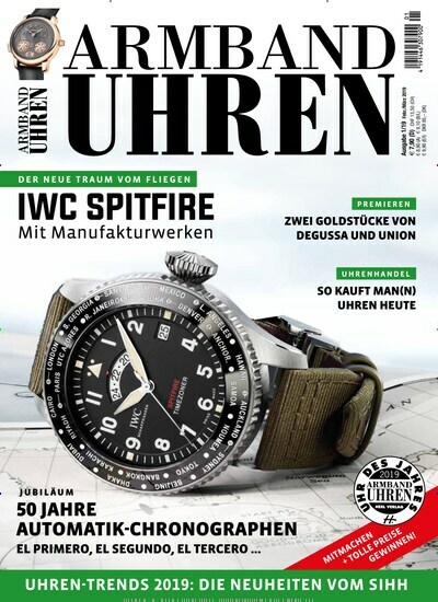 Armbanduhren Kombi-Abo aktuelles Titelbild Ausgabe 1/2019 Aktuelles Titelbild von Armbanduhren Kombi-Abo. Entdecken Sie jetzt die Ausgabe 1/2019. Lesen Sie gerne Reisemagazine, Freizeitmagazine und Wissensmagazine? Dann empfehlen wir Ihnen Armbanduhren Kombi-Abo als Kombi-Abo zum Lesen als gedruckte Ausgabe, als digitale Ausgabe im Web und als epaper per App.
