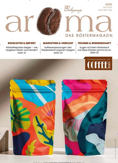 Titelbild der Ausgabe 1/2025 von aroma. Diese Zeitschrift und viele weitere Gastronomiezeitschriften, Fashionmagazine, Beautymagazine als Abo oder epaper bei United Kiosk online kaufen.
