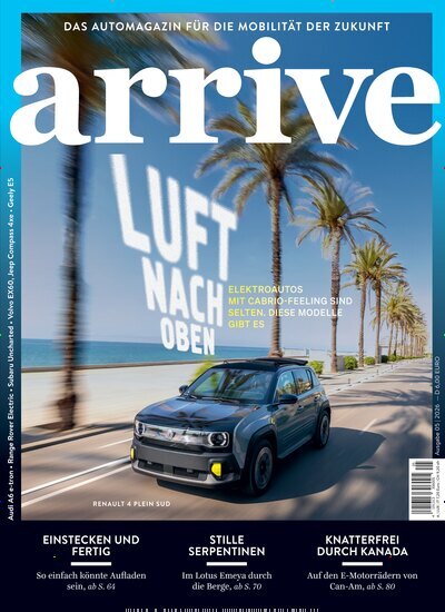 Titelbild der Ausgabe 5/2026 von arrive. Diese Zeitschrift und viele weitere Automagazine und Motorradzeitschriften als Abo oder epaper bei United Kiosk online kaufen.