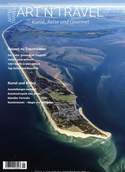 Titelbild der Ausgabe 1/2026 von Art'n'Travel. Diese Zeitschrift und viele weitere Reisemagazine, Freizeitmagazine und Wissensmagazine als Abo oder epaper bei United Kiosk online kaufen.
