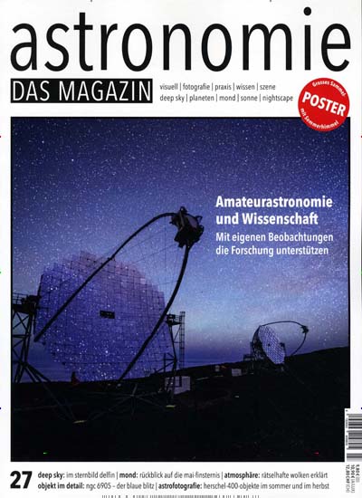 Titelbild der Ausgabe 27/2022 von astronomie Das Magazin. Diese Zeitschrift und viele weitere Reisemagazine, Freizeitmagazine und Wissensmagazine als Abo oder epaper bei United Kiosk online kaufen.