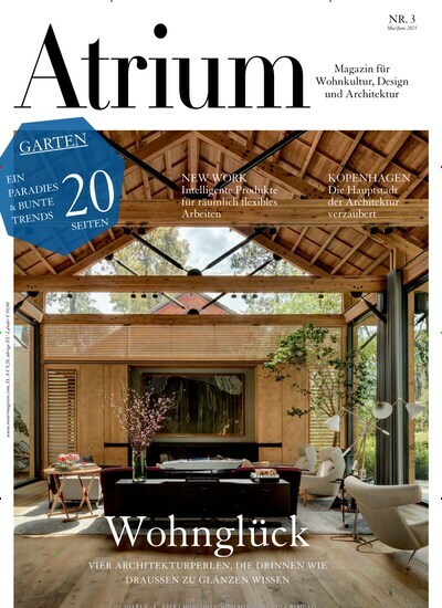 Titelbild der Ausgabe 3/2023 von Atrium. Diese Zeitschrift und viele weitere Gartenzeitschriften und Wohnzeitschriften als Abo oder epaper bei United Kiosk online kaufen.