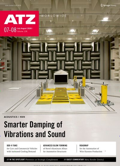 Titelbild der Ausgabe 7/2026 von ATZ worldwide. Diese Zeitschrift und viele weitere Industriemagazine und Handwerkmagazine als Abo oder epaper bei United Kiosk online kaufen.