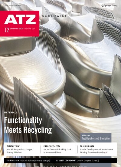Titelbild der Ausgabe 12/2025 von ATZ worldwide. Diese Zeitschrift und viele weitere Industriemagazine und Handwerkmagazine als Abo oder epaper bei United Kiosk online kaufen.