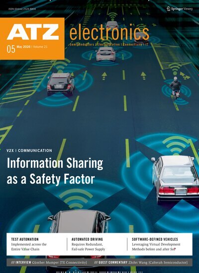Titelbild der Ausgabe 5/2026 von ATZelectronics worldwide. Diese Zeitschrift und viele weitere Industriemagazine und Handwerkmagazine als Abo oder epaper bei United Kiosk online kaufen.