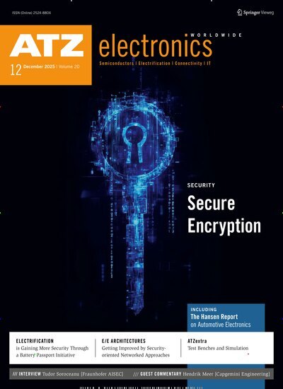 Titelbild der Ausgabe 12/2025 von ATZelectronics worldwide. Diese Zeitschrift und viele weitere Industriemagazine und Handwerkmagazine als Abo oder epaper bei United Kiosk online kaufen.
