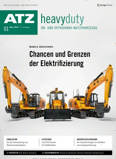 Titelbild der Ausgabe 1/2024 von ATZheavyduty. Diese Zeitschrift und viele weitere Industriemagazine und Handwerkmagazine als Abo oder epaper bei United Kiosk online kaufen.