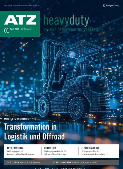 Titelbild der Ausgabe 1/2026 von ATZheavyduty. Diese Zeitschrift und viele weitere Industriemagazine und Handwerkmagazine als Abo oder epaper bei United Kiosk online kaufen.