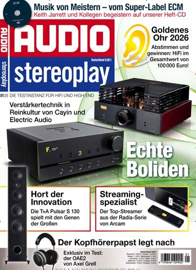 Titelbild der Ausgabe 1/2026 von Audio. Diese Zeitschrift und viele weitere Audiomagazine, Filmmagazine und Fotozeitschriften als Abo oder epaper bei United Kiosk online kaufen.