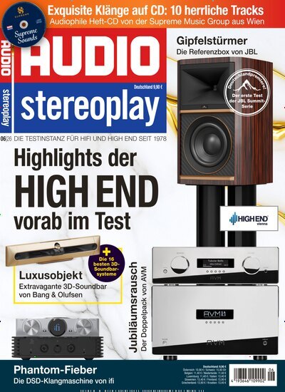 Titelbild der Ausgabe 6/2026 von Audio. Diese Zeitschrift und viele weitere Audiomagazine, Filmmagazine und Fotozeitschriften als Abo oder epaper bei United Kiosk online kaufen.