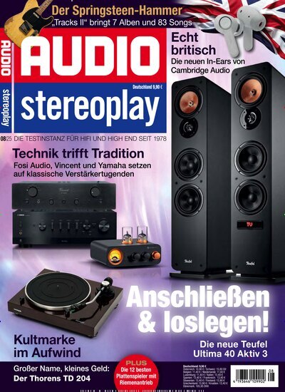 Titelbild der Ausgabe 8/2025 von Audio. Diese Zeitschrift und viele weitere Audiomagazine, Filmmagazine und Fotozeitschriften als Abo oder epaper bei United Kiosk online kaufen.