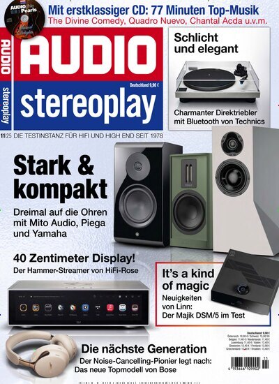 Titelbild der Ausgabe 11/2025 von Audio. Diese Zeitschrift und viele weitere Audiomagazine, Filmmagazine und Fotozeitschriften als Abo oder epaper bei United Kiosk online kaufen.