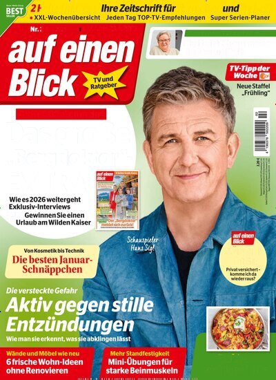 Titelbild der Ausgabe 2/2026 von auf einen Blick. Diese Zeitschrift und viele weitere Programmzeitschriften als Abo oder epaper bei United Kiosk online kaufen.
