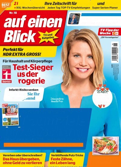 Titelbild der Ausgabe 18/2026 von auf einen Blick. Diese Zeitschrift und viele weitere Programmzeitschriften als Abo oder epaper bei United Kiosk online kaufen.