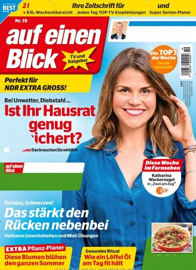 Titelbild der Ausgabe 19/2026 von auf einen Blick. Diese Zeitschrift und viele weitere Programmzeitschriften als Abo oder epaper bei United Kiosk online kaufen.