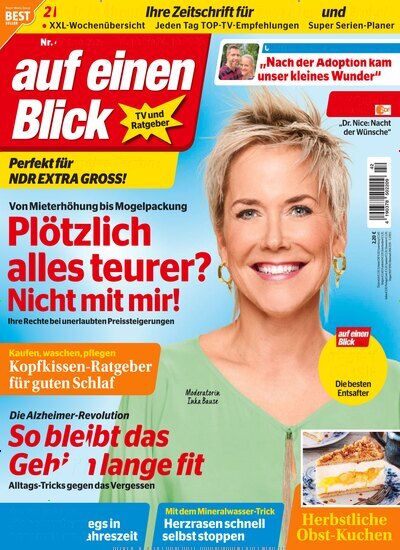 Titelbild der Ausgabe 42/2025 von auf einen Blick. Diese Zeitschrift und viele weitere Programmzeitschriften als Abo oder epaper bei United Kiosk online kaufen.