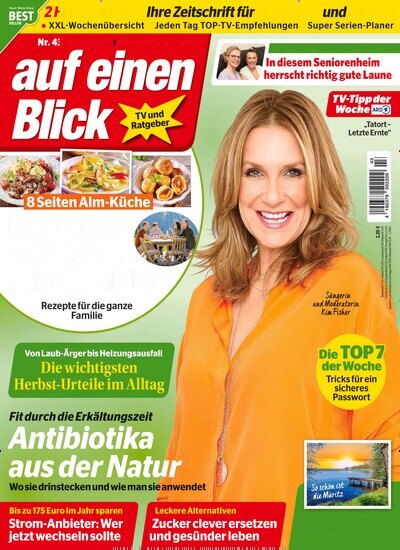 Titelbild der Ausgabe 43/2025 von auf einen Blick. Diese Zeitschrift und viele weitere Programmzeitschriften als Abo oder epaper bei United Kiosk online kaufen.