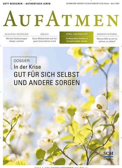 Titelbild der Ausgabe 1/2023 von Aufatmen. Diese Zeitschrift und viele weitere Kunstmagazine und Kulturmagazine als Abo oder epaper bei United Kiosk online kaufen.