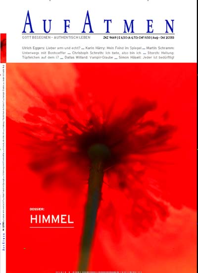 Aufatmen aktuelles Titelbild Ausgabe 3/2013 Aktuelles Titelbild von Aufatmen. Entdecken Sie jetzt die Ausgabe 3/2013. Lesen Sie gerne Kunstmagazine und Kulturmagazine? Dann empfehlen wir Ihnen Aufatmen als Abo oder Geschenkabo.