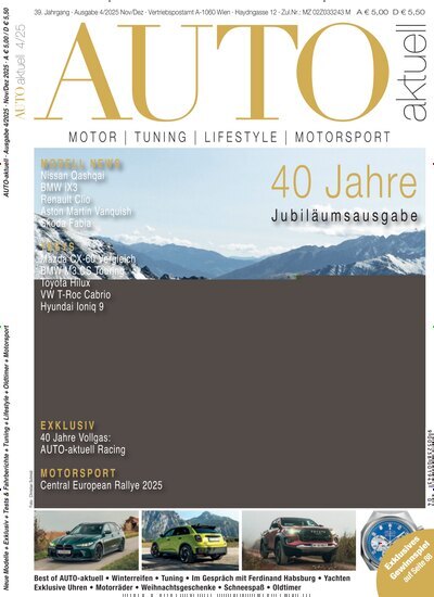 Titelbild der Ausgabe 4/2025 von Auto aktuell. Diese Zeitschrift und viele weitere Automagazine und Motorradzeitschriften als Abo oder epaper bei United Kiosk online kaufen.
