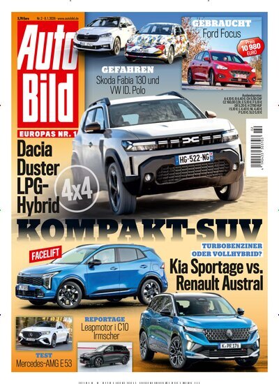 Titelbild der Ausgabe 2/2026 von Auto Bild. Diese Zeitschrift und viele weitere Automagazine und Motorradzeitschriften als Abo oder epaper bei United Kiosk online kaufen.